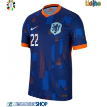 Maglie da calcio Olanda Denzel Dumfries #22 Seconda Maglia Europei 2024 Manica Corta